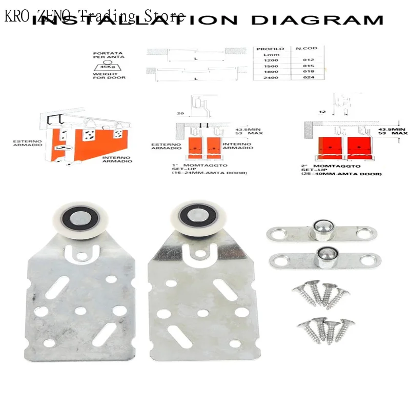 🔝TL01AB Sliding Door Wheel Durable Set 1 Easy Installation for Home Use✨