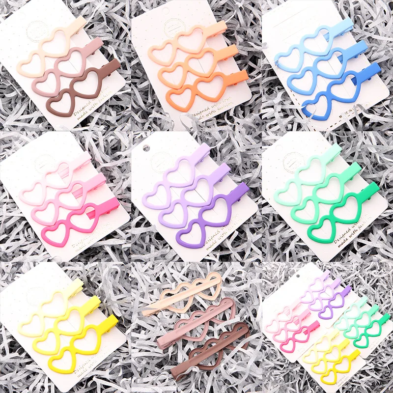 

3pcs Candy Color Metal Hair Side Clips Korean Women Girls Personality Bangs Edge Barrettes Headwear Kids Hairpins Accessories