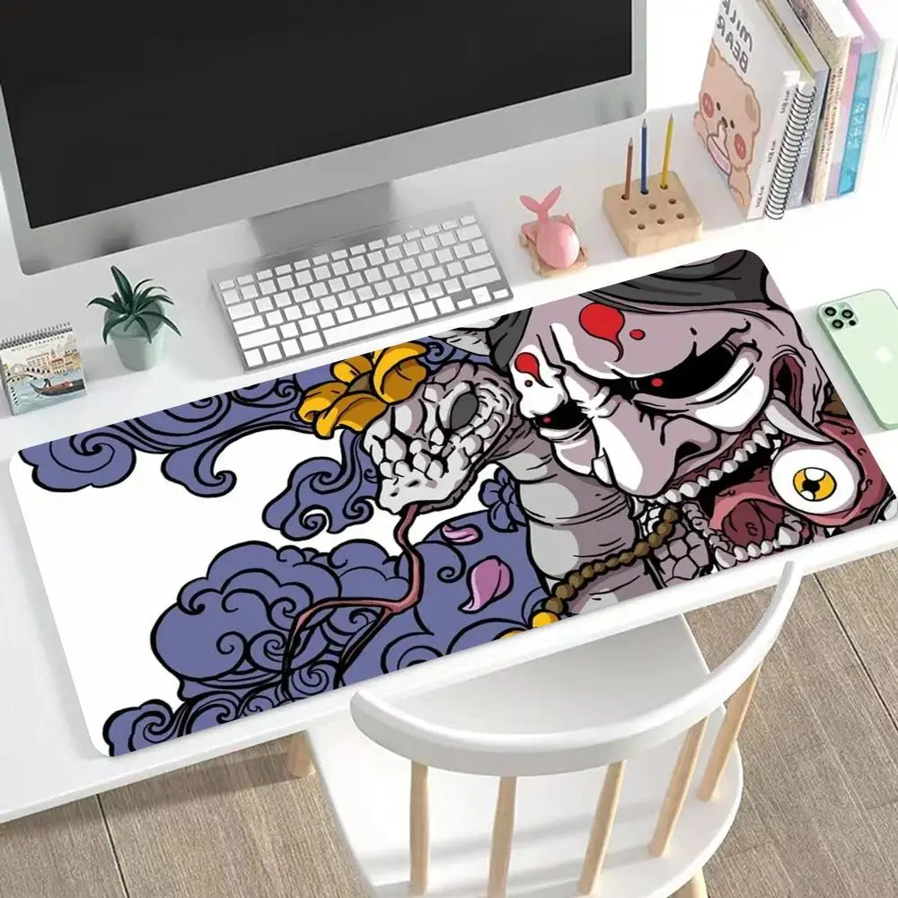 

Japanese Oni Mouse Pad Large Mouse Pad & Computer Game Mouse Mat (35.4x15.7IN/31.5X15.7IN Map) (90 x40/80x40cm Map)