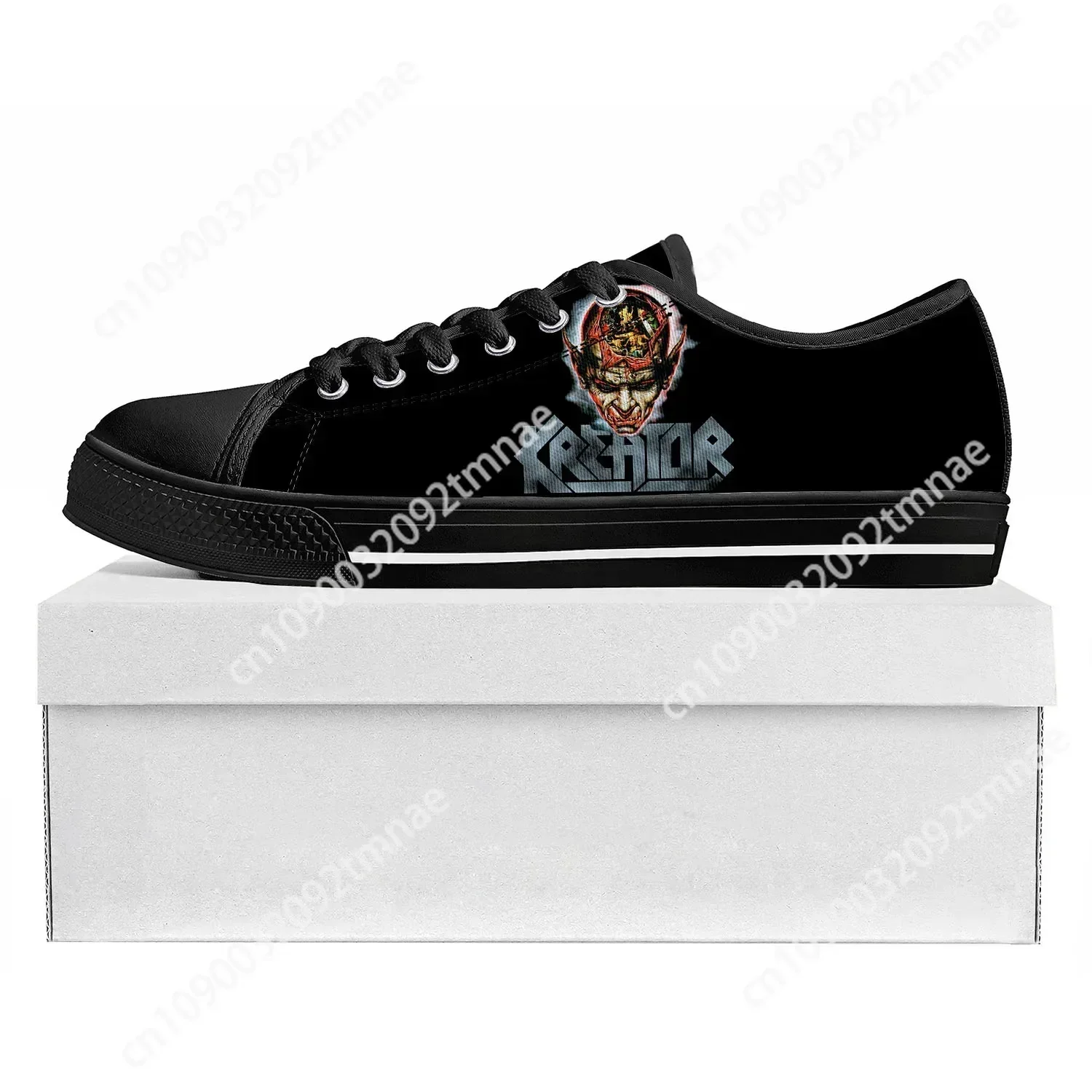 

Kreator Band Low Top High Quality Sneakers Mens Womens Teenager Gods of Violence Sneaker Couple Shoes Custom Made Shoe Black