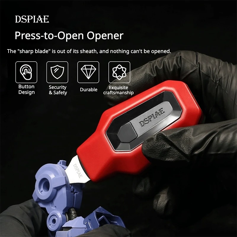 DSPIAE PT-MPS Press-Type Model Parts Separator Opener with Retractable Safety Blade Ergonomic Hobby for Gundam Military Model