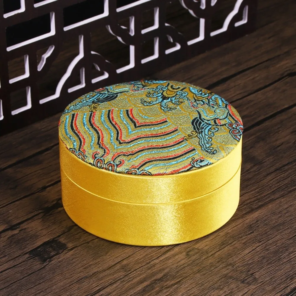 

Linen Jewelry Storage Organizer Chinese Cultural Tassel Bracelet Box Ethnic Large Capacity Jewelry Box Living Room