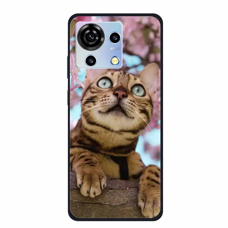 Cool Silicone Cover for ZTE Blade V50 Vita Case Printed Fashion Soft Back Cover for ZTE Blade V50Vita Case Protective Cat Shells