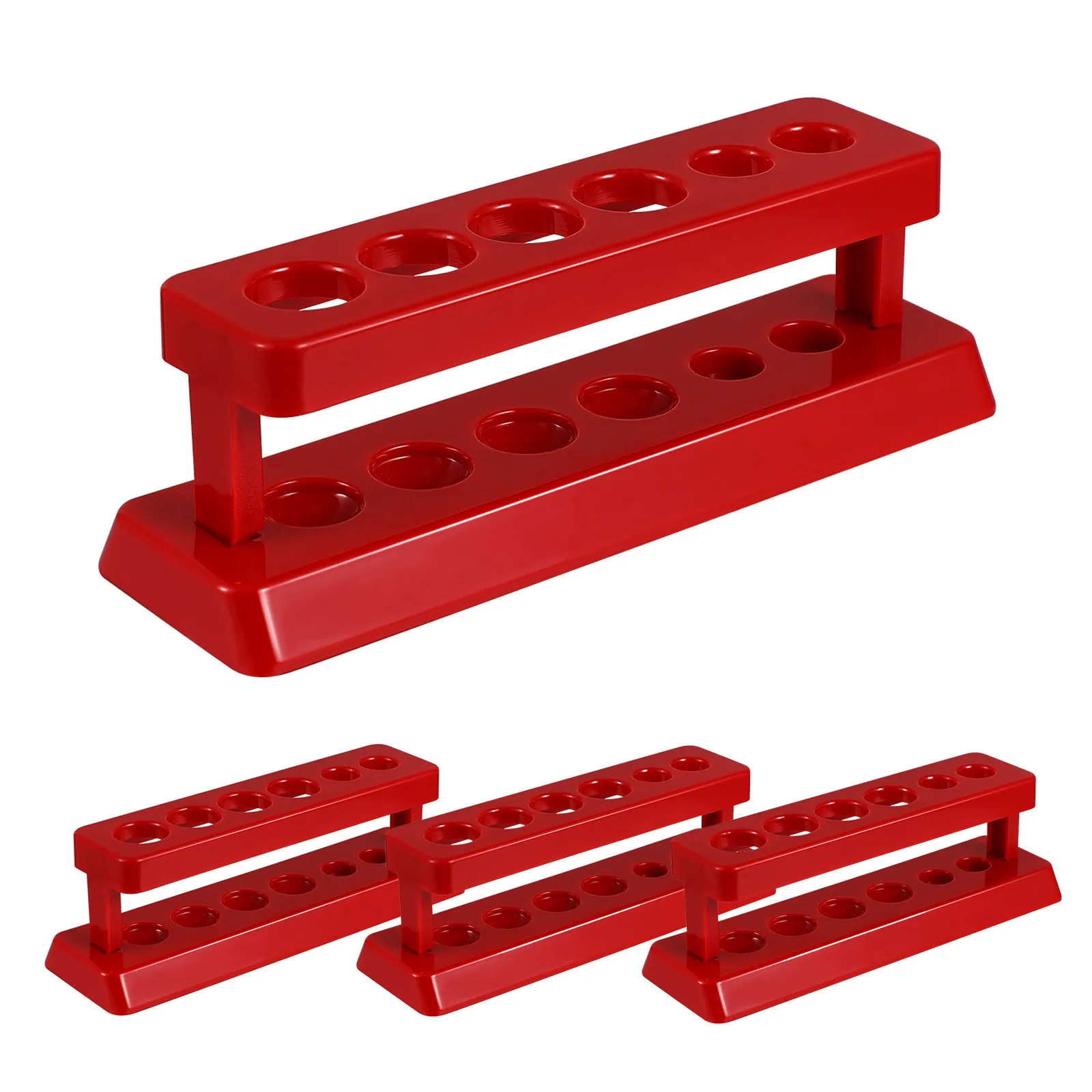 3 pcs Test Tube Rack Plastic 6-Hole Holder For Laboratory School Teaching Aids Durable Stand For 15-17Mm Tubes Organizer