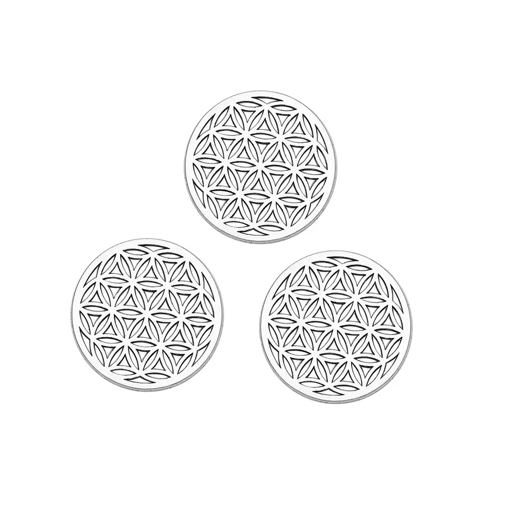 10 sztuk/partia-23mm Vintage kwiat życia Charms wisiorki dla Diy brelok do tworzenia biżuterii ustalenia dostaw akcesoria Handmade — zdjęcie 5