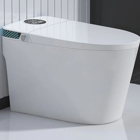 

Умный туалет для домашнего использования 2025 года с полностью автоматической крышкой датчика и ножным ударом без ограничения давления воды