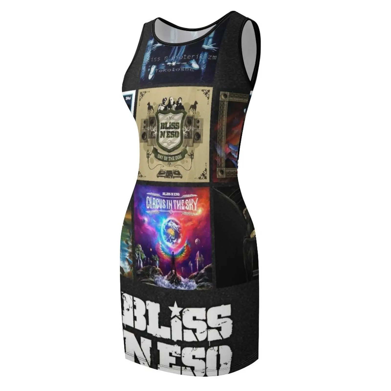 Bliss N Eso Albums فستان صيفي بدون أكمام فساتين نسائية فستان مثير للنساء فستان سهرة أنيق وأنيق #4