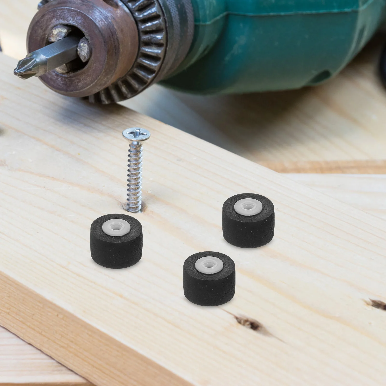 10Pcs Rubber Pinch Roller for Video Recorder Plastic Pulley Bearing Wheel Smooth Operation Replacement Part Compatible with