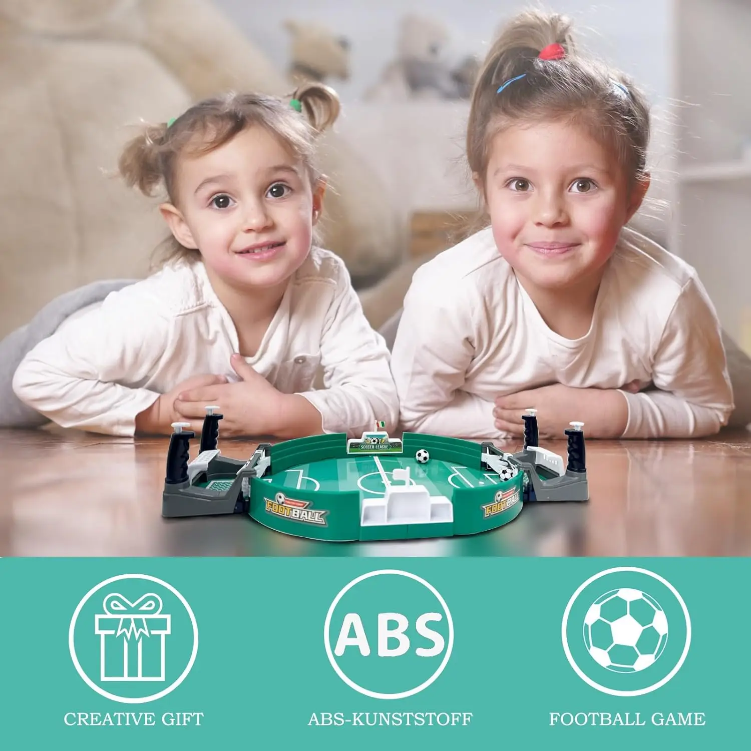 Gioco da tavolo da calcio balilla da calcio per giochi di società in famiglia Gioco da tavolo Pallone da calcio Giocattoli Sport portatili Giocattolo da esterno Regalo per bambini