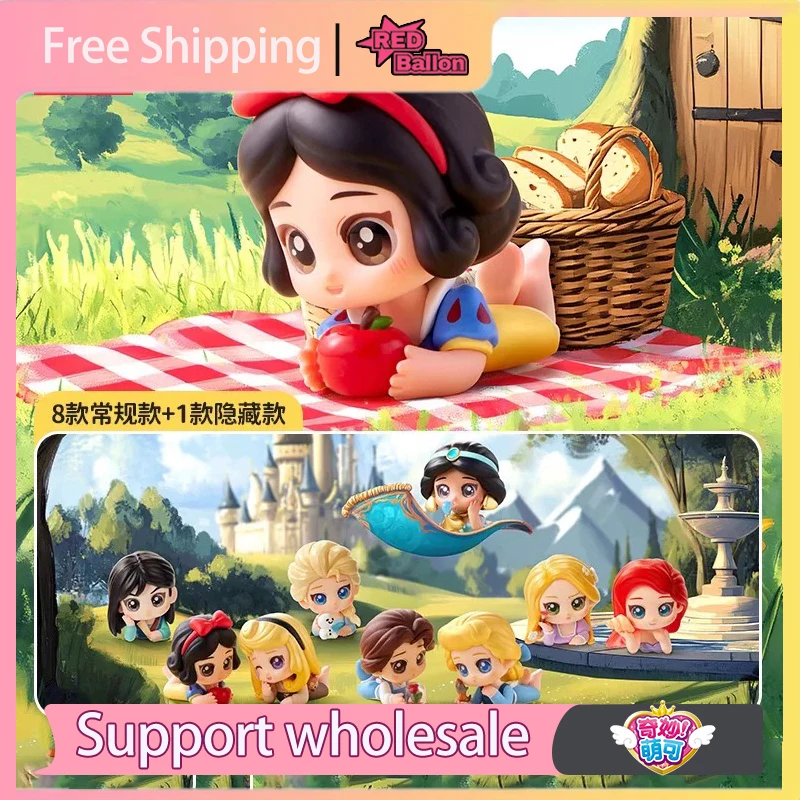 

New Miniso Princess Afternoon Nap Series Mystery Box Trendy Toys Elsa Snow White Ariel Anime Figure Desktop Cute Ornaments Gift