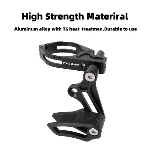 Imagen 2 del producto Guía de cadena de bicicleta de montaña ajustable, aleación de aluminio duradera, cubierta protectora de caída de cadena de montaña de marcha única para 27,2-34,9
