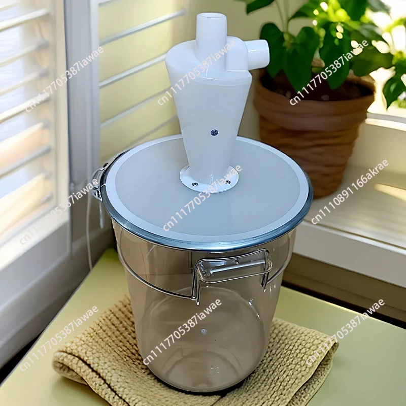 Mini Cyclone Dust Separator with Clear Bucket, Collapse-Proof  Airtight Shop Vac Pre-Filter Kit, High Visibility Dust Collection