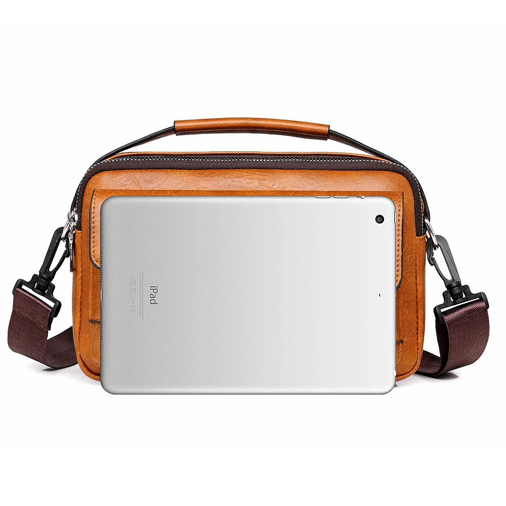 New men's fashionable large capacity horizontal men's backpack shoulder bag, high-end designer men's crossbody bag