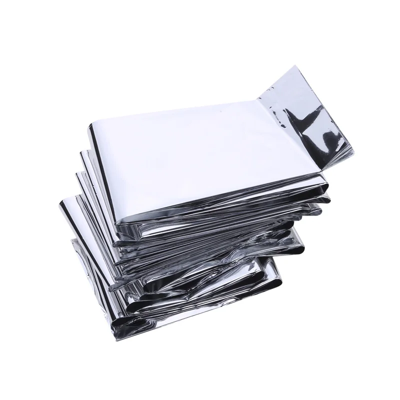 Silver First Aid Blanket Cold Thermal Blankets Outdoor Emergency Radiation Resistant  Rugs Camping Earthquake Survival Supplies