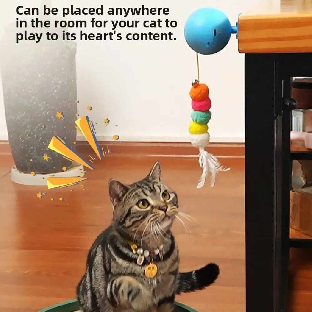 Creative Electric Door Hanging Automatic Lifting Elastic Rope Elastic Rope Pet Rechargeable Funny Interactive Cat Yoyo Ball
