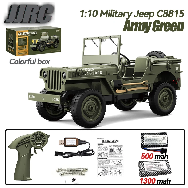 C8815 1/10 WILLYS JEEP 2.4G Rc Car 1941 4WD RTR Crawler Climbing