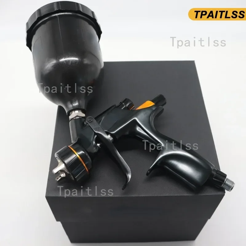 Tpaitlss Clearcoat Spray Gun Clear Car Paint Spray Gun with 600ml cup 1.2mm/1.3mm tip spray tools