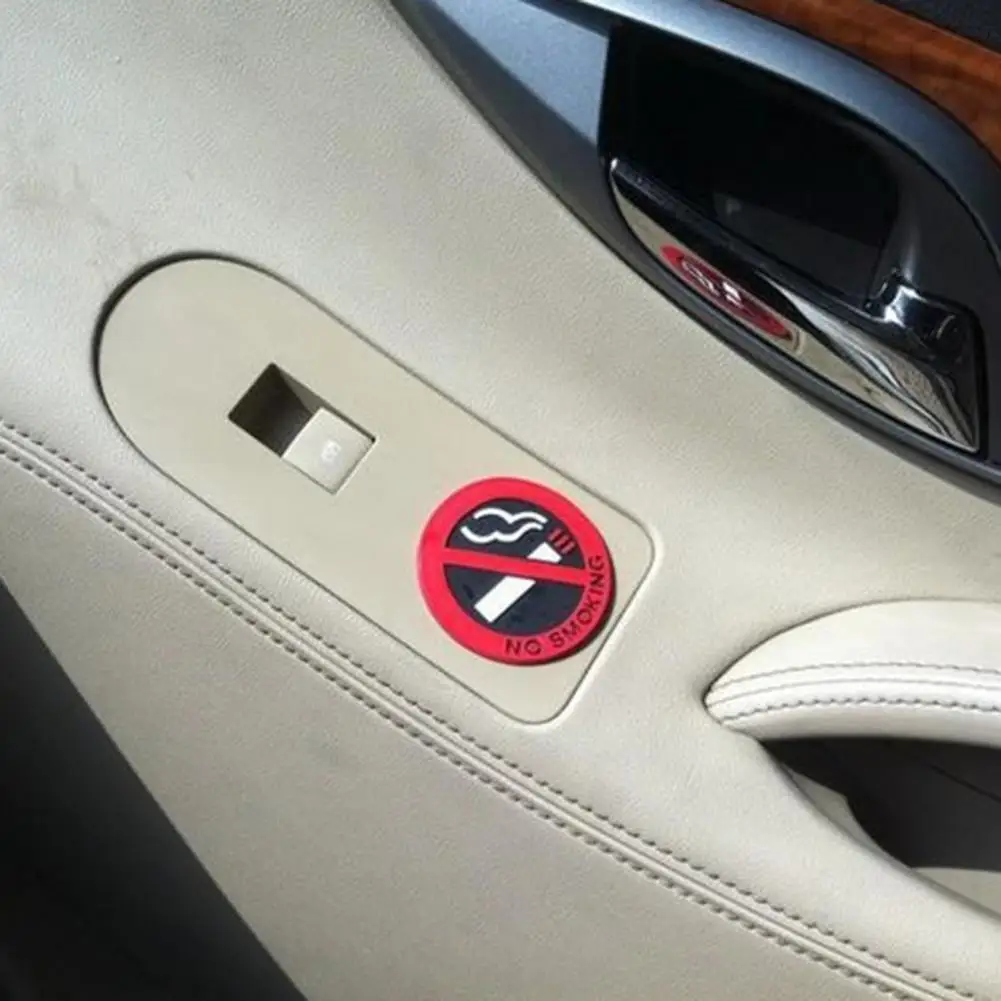 Warning Sticker Noticeable Waterproof No Smoking Warning Car Sticker Car Window Interior Warning Sticker No Smoking WarningSign - Detail 1