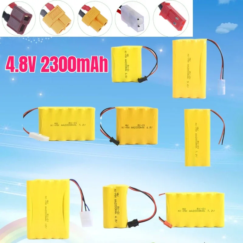 SWZY NiCD NiMH 4.8V 2300mAh Battery for Toy Remote Control Car Rechargeable Battery Pack Rc Cars Boat Ship Toys AA 4.8 V Battery
