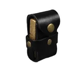 Hand Sewn Leather Portable Lighter Storage Box For Zippo Zorro Lighter