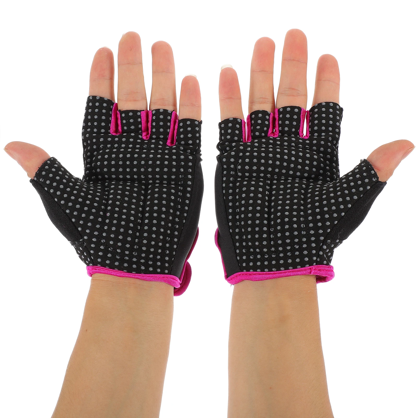 

Non-Slip Gym Gloves Half Finger Fitness Exercise Gloves Silicone Antiskid For Cycling Hiking Outdoor Sports S