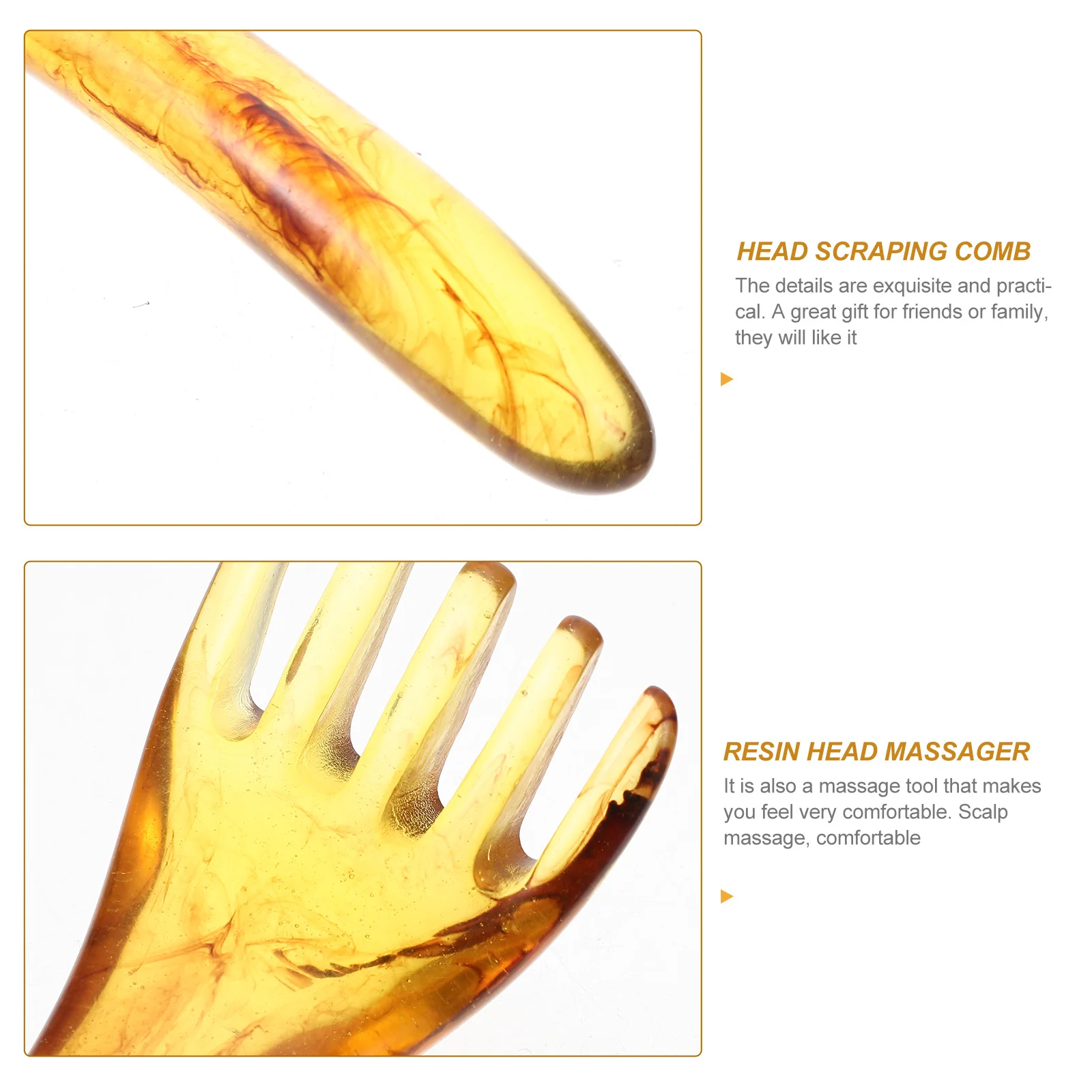 

Hand-Carved Resin Scalp Massage Comb Durable Non-Static Head Scraping Tool Comfortable Head Massage Claw Scalp Scraping Comb