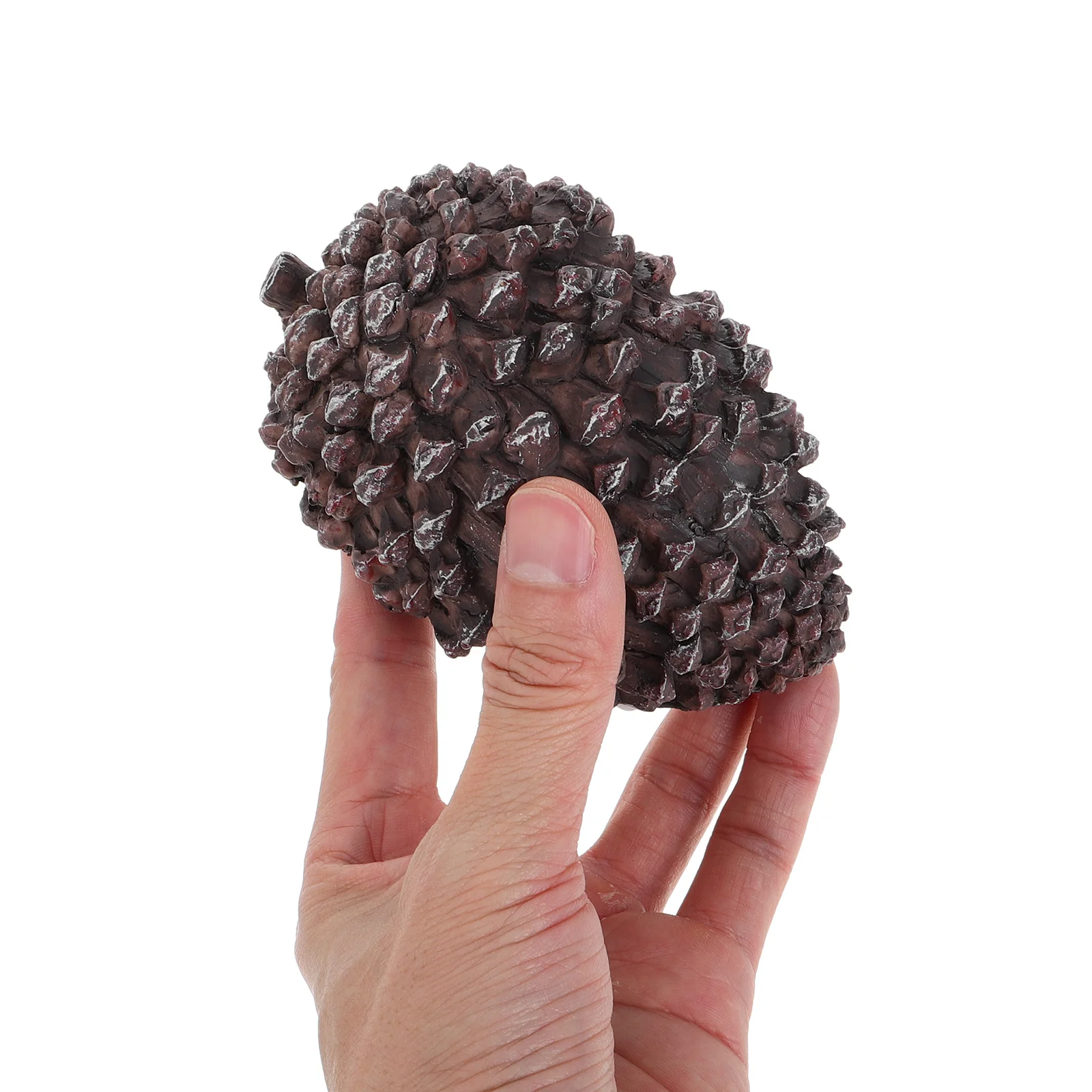 2 قطعة صندوق مفاتيح كوز الصنوبر الواقعي دائم الراتنج المخفية مفتاح تخزين لساحة حديقة ديكور المنزل صندوق مفاتيح شكل الجوزة #4