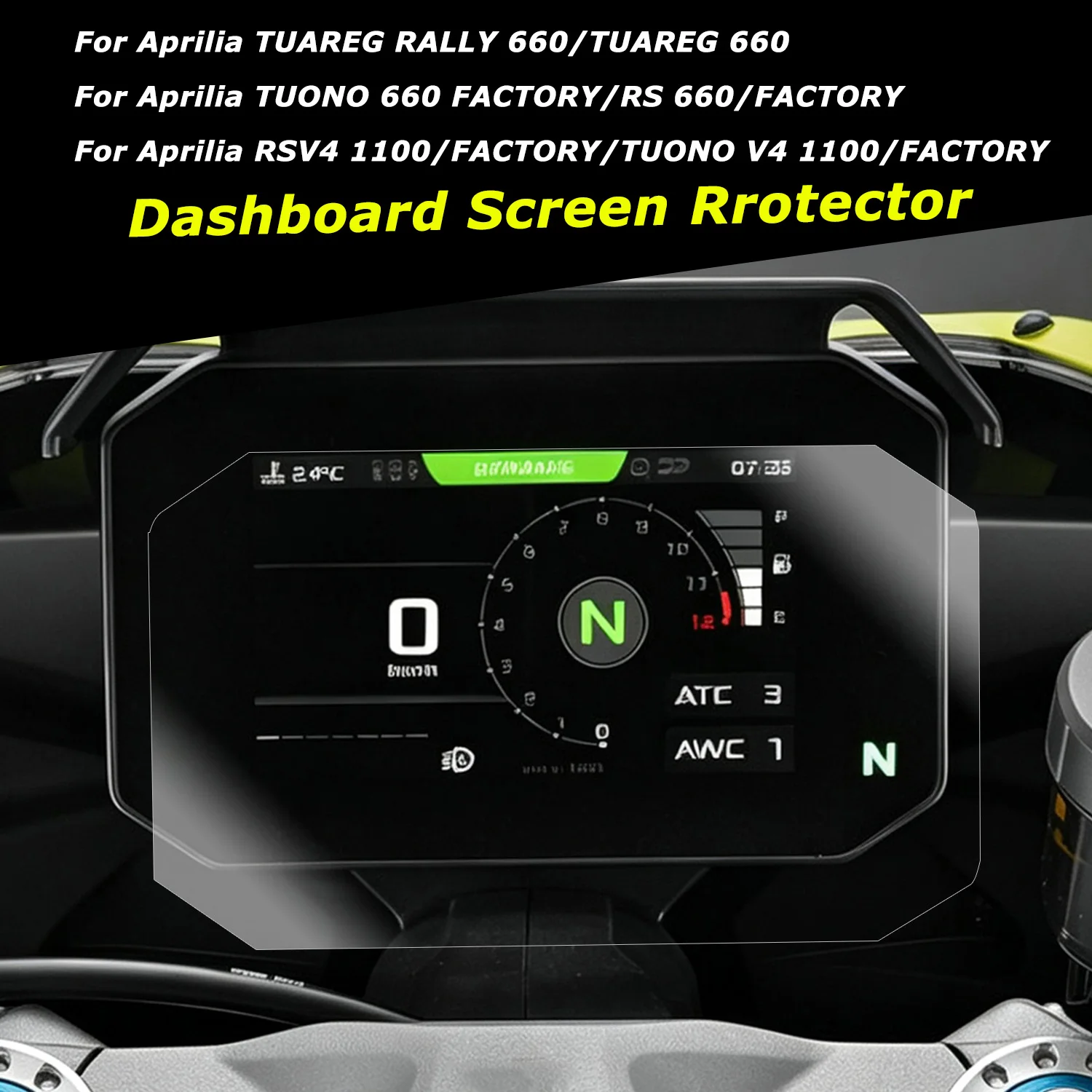 For Aprilia TUAREG RALLY 660 TUONO V4 1100/660/RS 660/RSV4 1100 FACTORY Motorcycle TFT Display Protection Film Screen Protector