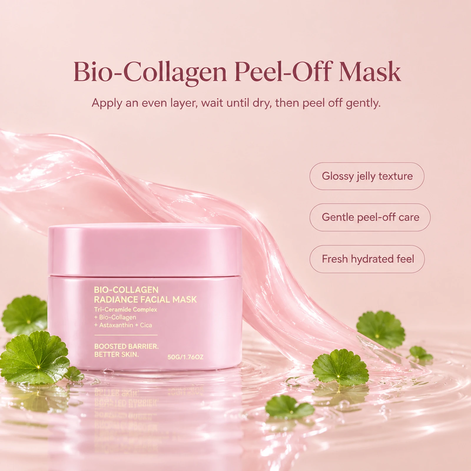 Bio-Collagen Wrapping Peel off Mask Hydrating Elasticity Boost Lighten Dullness Sensitive Skin Repair Skincare for All Skin Type