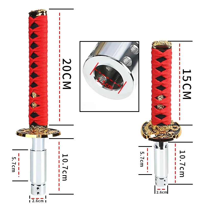 Universal JDM Katana Automatic shift knob 200mm katana shift knob with adapte