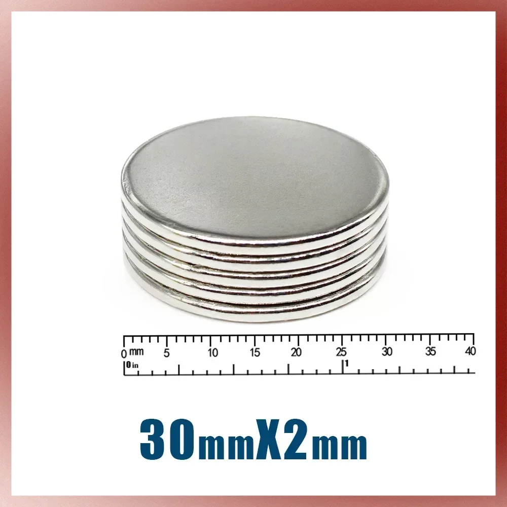 

5/10/20/50pcs 30x2mm Search Major Diameter Magnet 30mmx2mm Bulk Round Magnetic Neodymium Disc Magnets Circular