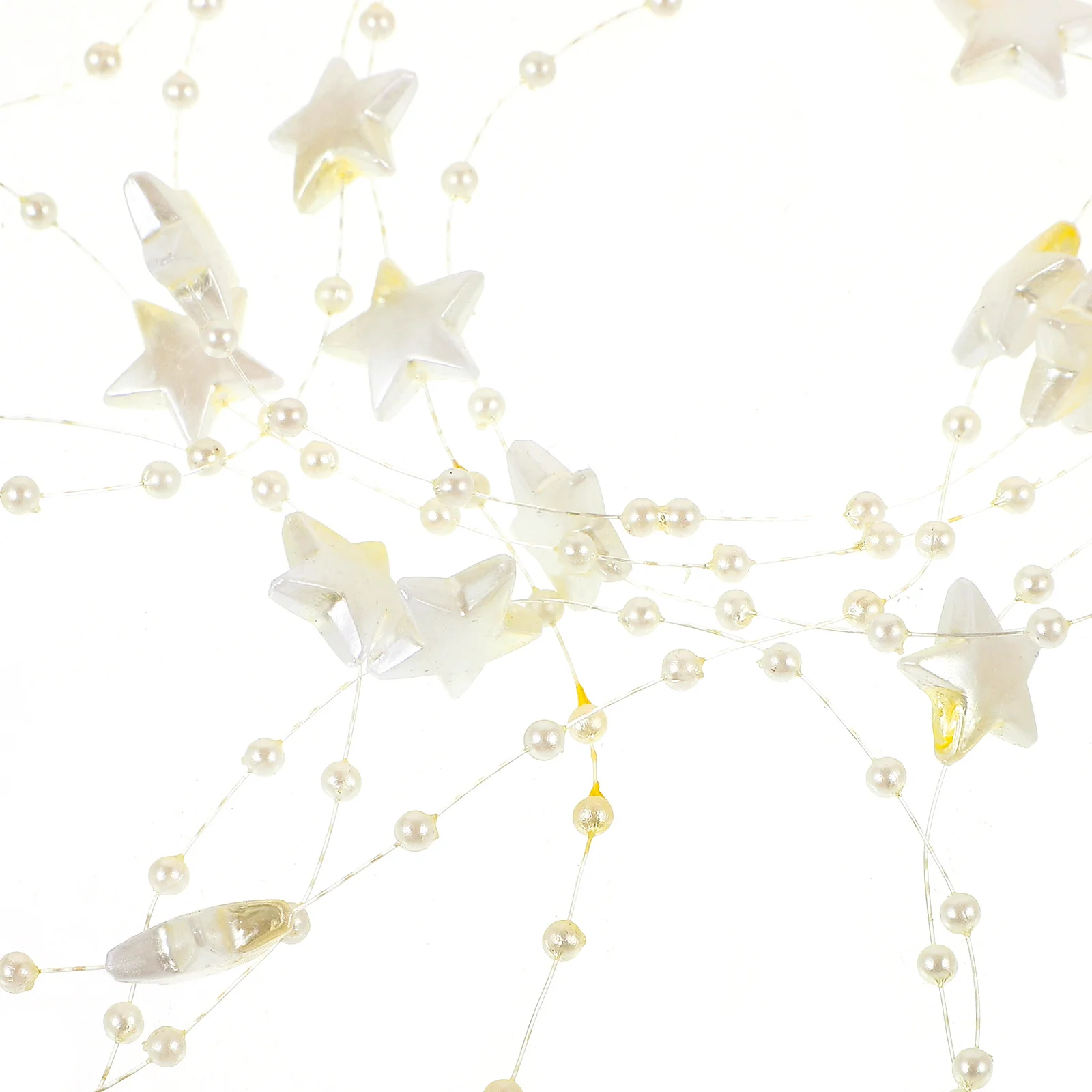 

1 Roll Star Shaped Beaded Chain Five Pointed Lamp Ornament DIY Garland for Bag Purse Hairpin Making Jewelry Material Supply