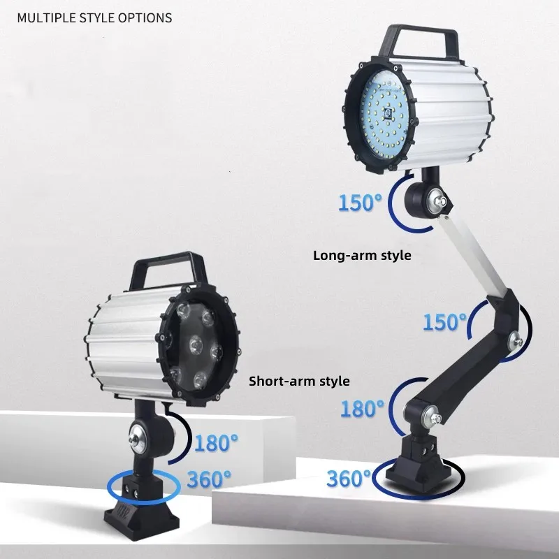7w-18w-24w-led-machine-tool-working-lamp-long-arm-equipment-lathe-milling-machine-punch-waterproof-explosion-proof-lamp-24v-220v