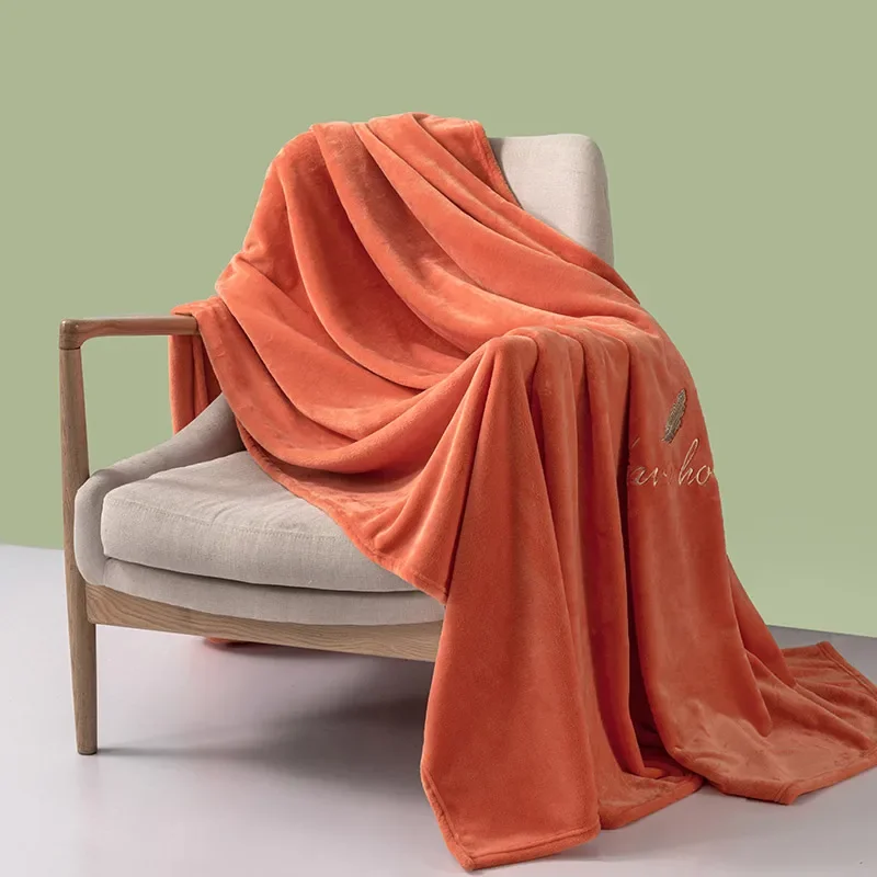 Simple Solid Color Throw Blanket Lightweight Soft Warm Cozy Home Bed Sofa Multi-function Throw Blanket Office Nap Blanket