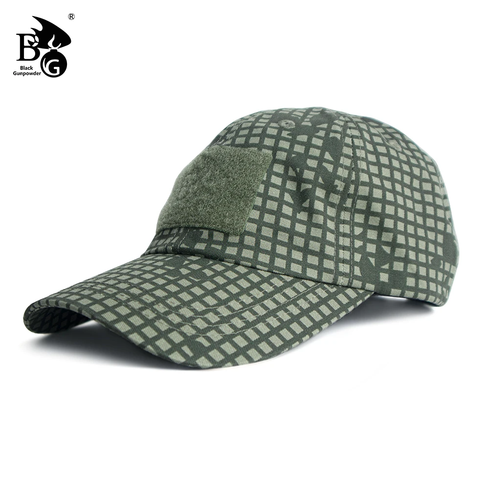 Black Gunpowder Tactical  Camo Baseball Cap Tactical Operator Collection Patch Hunting Outdoor Activities