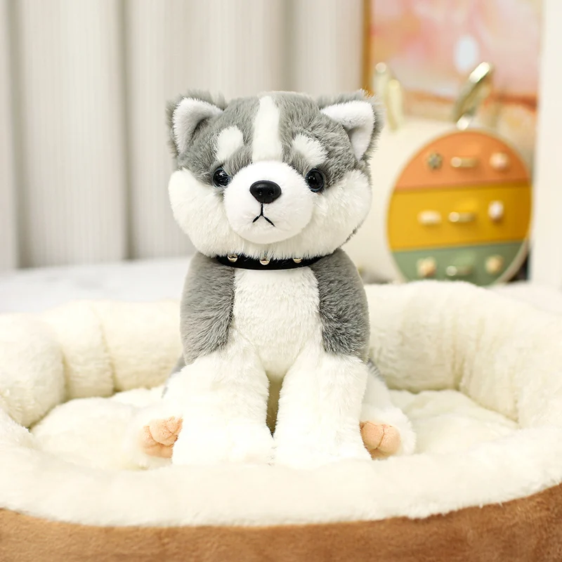 23cm Cartoon Cute Pet Puppy Plush Toy Simulation Dog Plush Toy Siberian Husky Stuffed Dolls Children's Birthday Gift