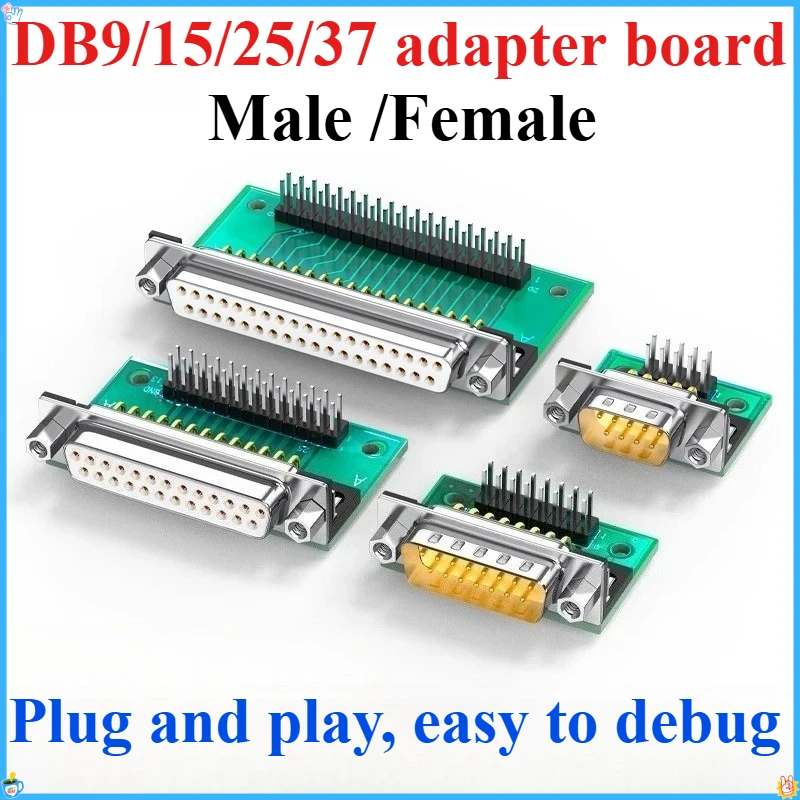 

1PCS DB9-pin 232 adapter board DB15 DB25-pin DB37 to DuPont 2.54 terminal block circuit board adapter