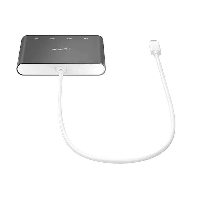J5create JCA366 USB-C Docking Station with 4x HDMI Output, External Graphics Card eGPU Dock for Laptop Notebook