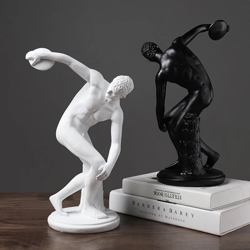 European Abstract Figure for Home and Office Decoration, Discus Thrower Ornaments, Athlete Sculpture