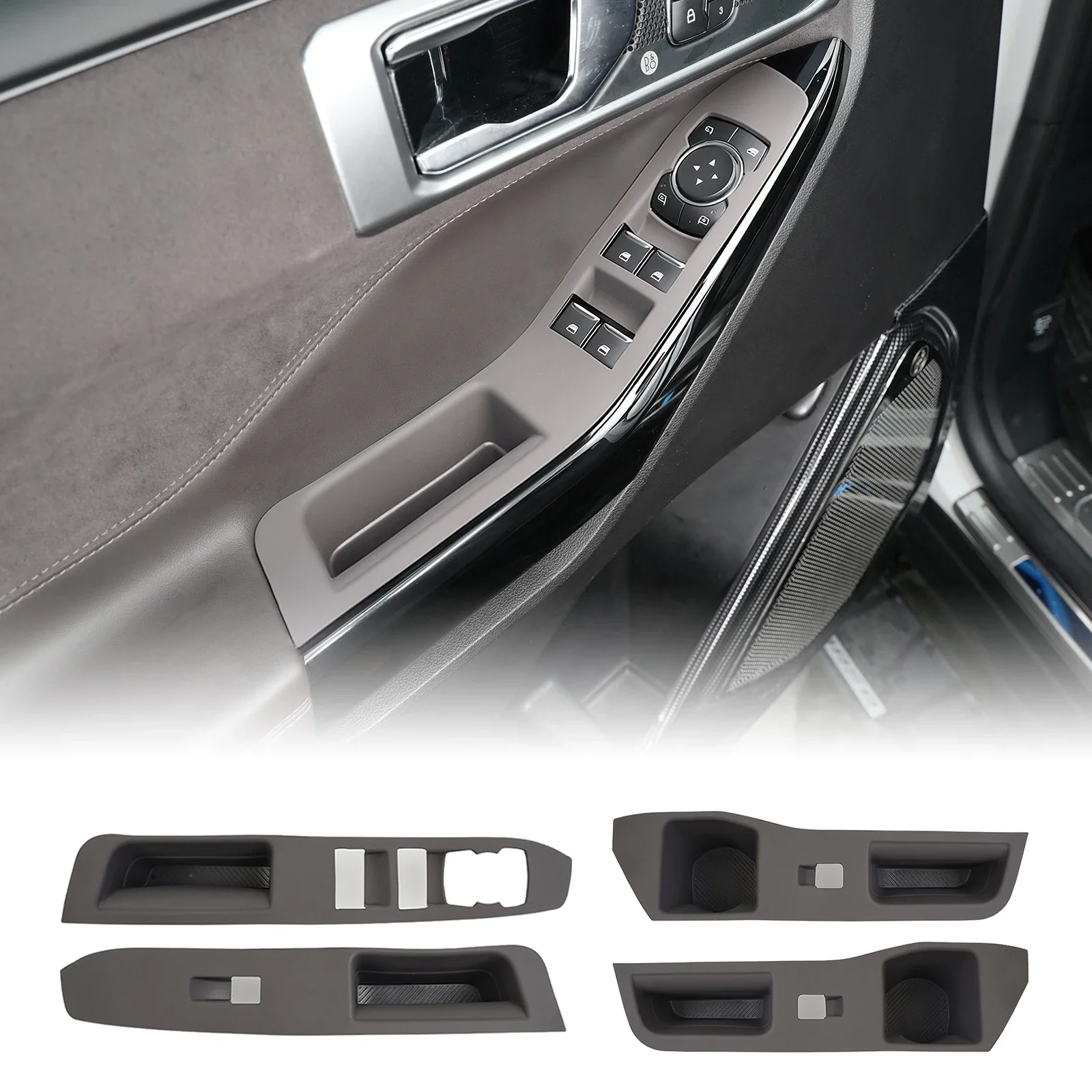 Silicone Car Window Control Panel Protective Patch Window Switch Button Accessories For Ford Explorer 2020 2021 2022 2023 2024