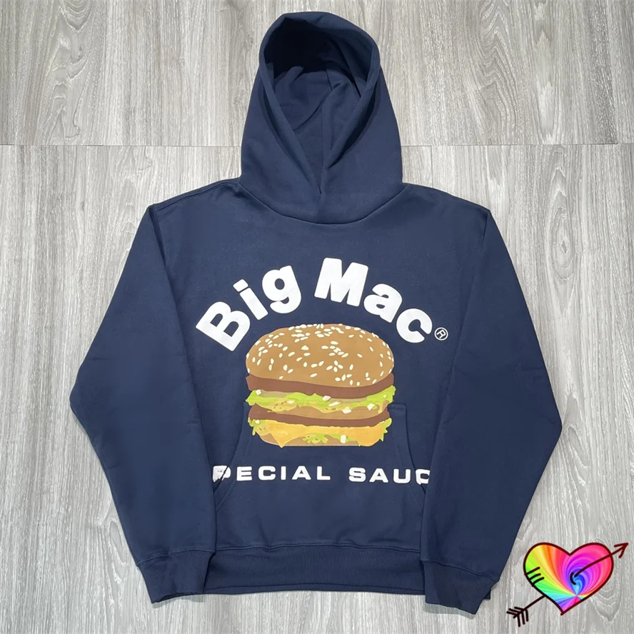 2023 Cactus Plant Flea Market Big Mac Hoodie Men Womon Hamburg CPFM.XYZ Hoodie Fleece CPFM Sweatshirts Royal Blue Pullovers