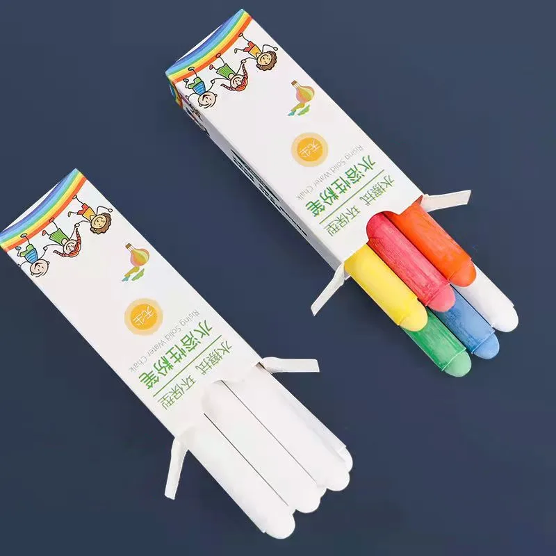 6 Pcs/lot Colorful Dustless Chalk Set Children Drawing White Chalks Marker For Kids Graffiti Pen Teacher Chalkboard Blackboard