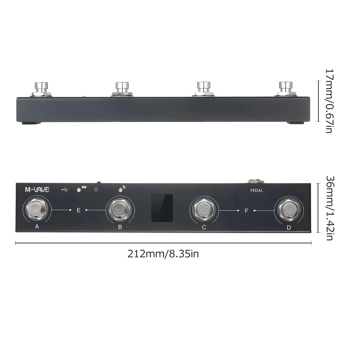 M-vave-ワイヤレスMidiコントローラー,充電式,4ボタン,ポータブル,ペダル,アプリコントロール,チョコレートbt