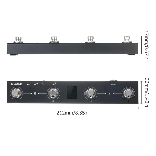 Imagen 2 del producto M-VAVE Chocolate BT controlador MIDI inalámbrico recargable 4 botones controlador de pie MIDI portátil Pedal Control de aplicación