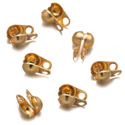 100pcs Stainless Steel Connector Clasp for Ball Chain Calotte End Crimps Beads Connector Components DIY Jewelry Making Supplies