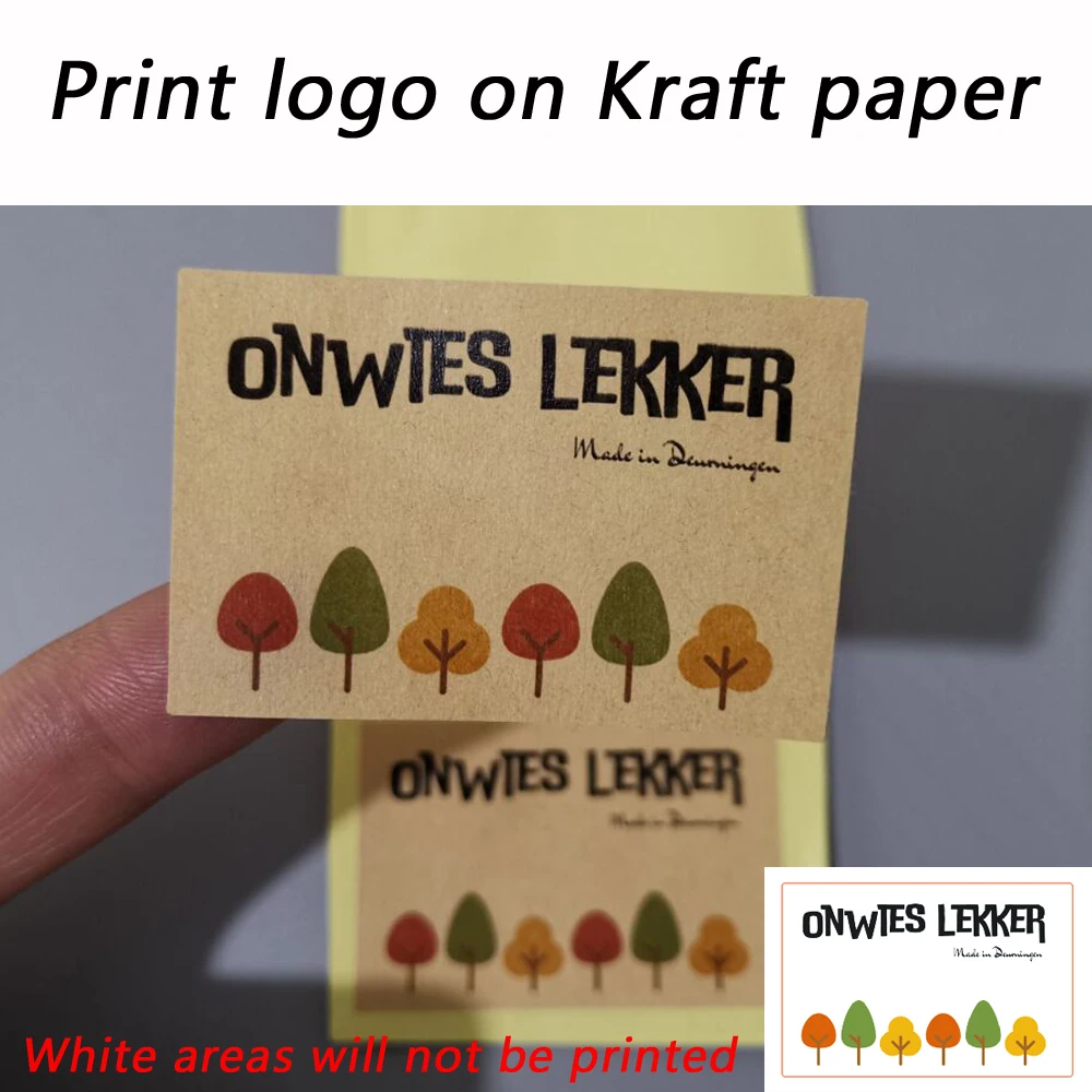 100pcs Custom LOGO Stickers White Label/Wedding Packaging sticker design Kraft baking your own name,THANK YOU labels