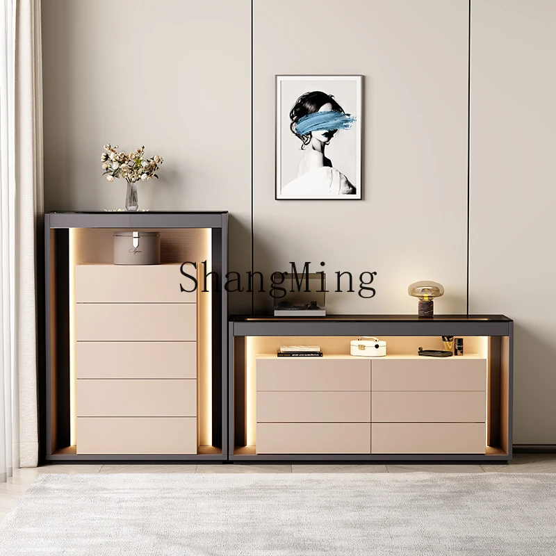 

CL solid wood chest of drawers bedroom simple modern wall locker bedside storage cabinet