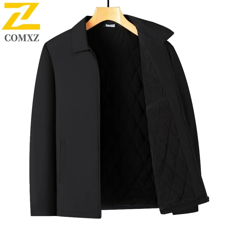 

Men Winter Jacket Fashion Lapel Business Casual Comfort Parkas Premium Outdoor Travel Comfort Lightweight Wrinkle Men Coat