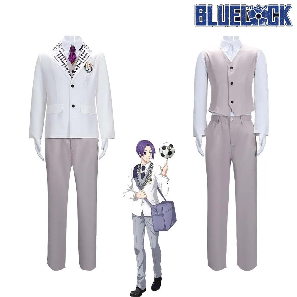 

Reo Mikage Cosplay Anime Blue Lock Reo Mikage Cosplay Costume DK School Uniform Wigs Suit Halloween Costumes Clothes for Adult