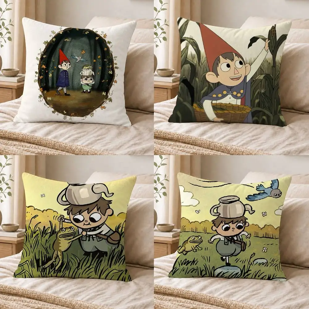 Cartoon Anime Over the Garden Wall  Double-sided Printed Square Decorative Cushion Cover for Sofa Living Room Home Decor